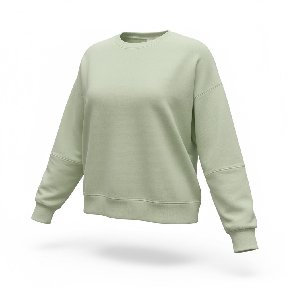 NWT All In Motion Sweatshirt Womens Small French Terry Crewneck Light Green (L)